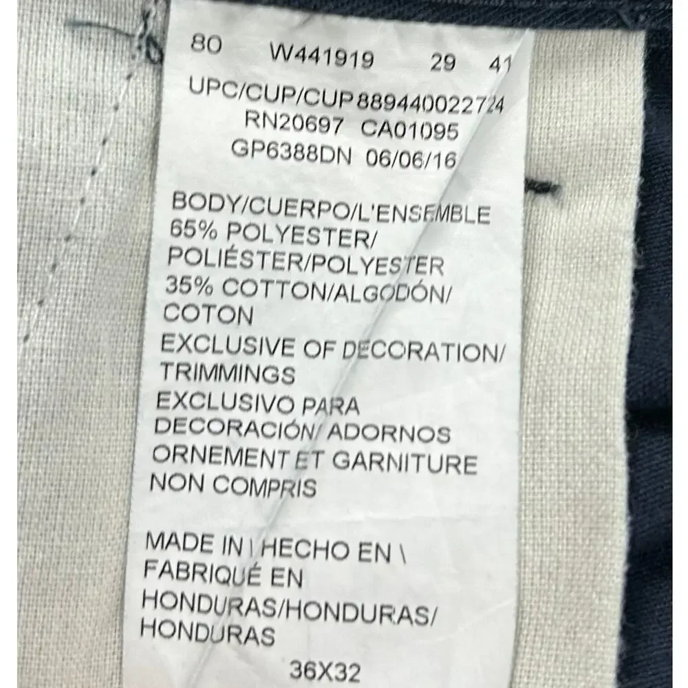 Dickies Flex Pants Relaxed Fit Straight Leg Flat Front Navy Blue Mens Size 36x32